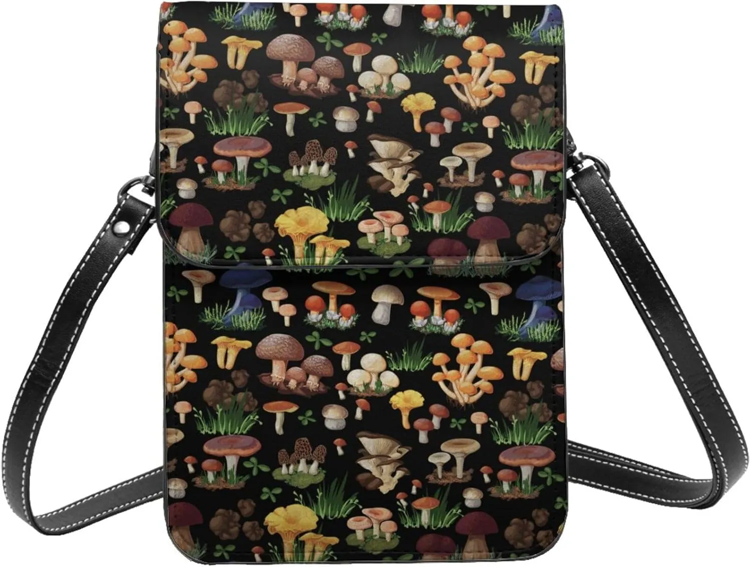 Sunflower Cow American Flag Cell Phone Purse Small Crossbody Bags For Women Men Wallet Purses With Adjustable Strap