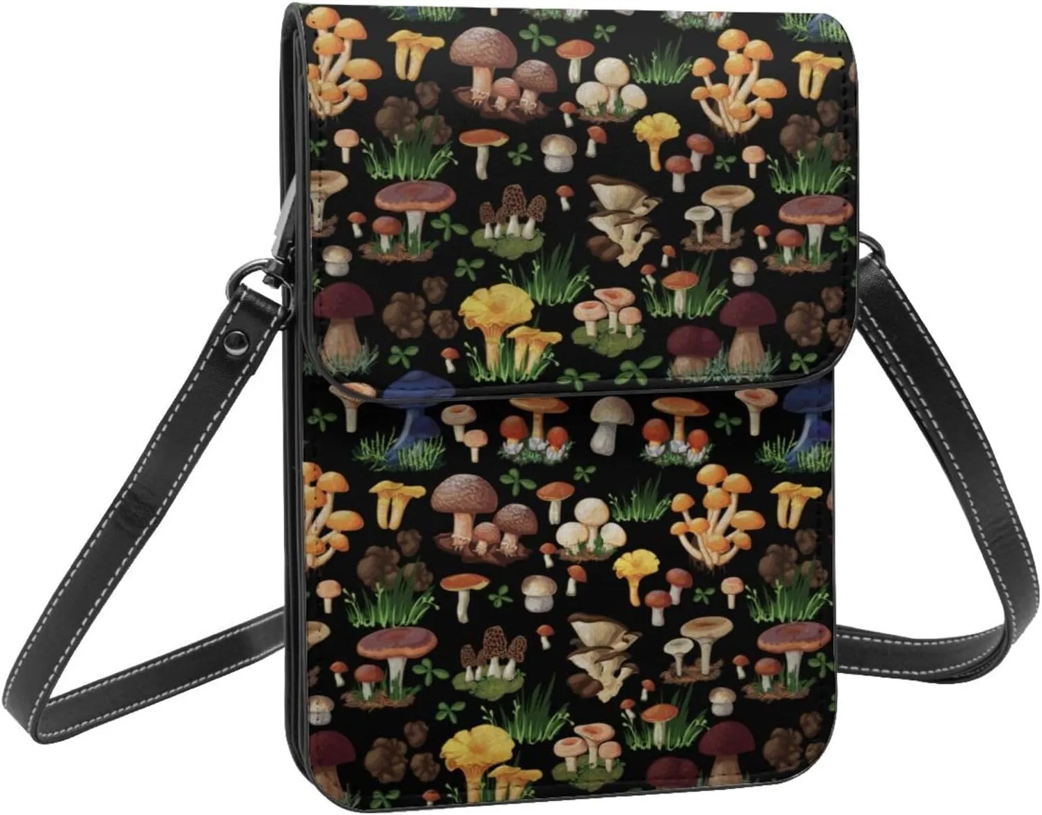 Sunflower Cow American Flag Cell Phone Purse Small Crossbody Bags For Women Men Wallet Purses With Adjustable Strap
