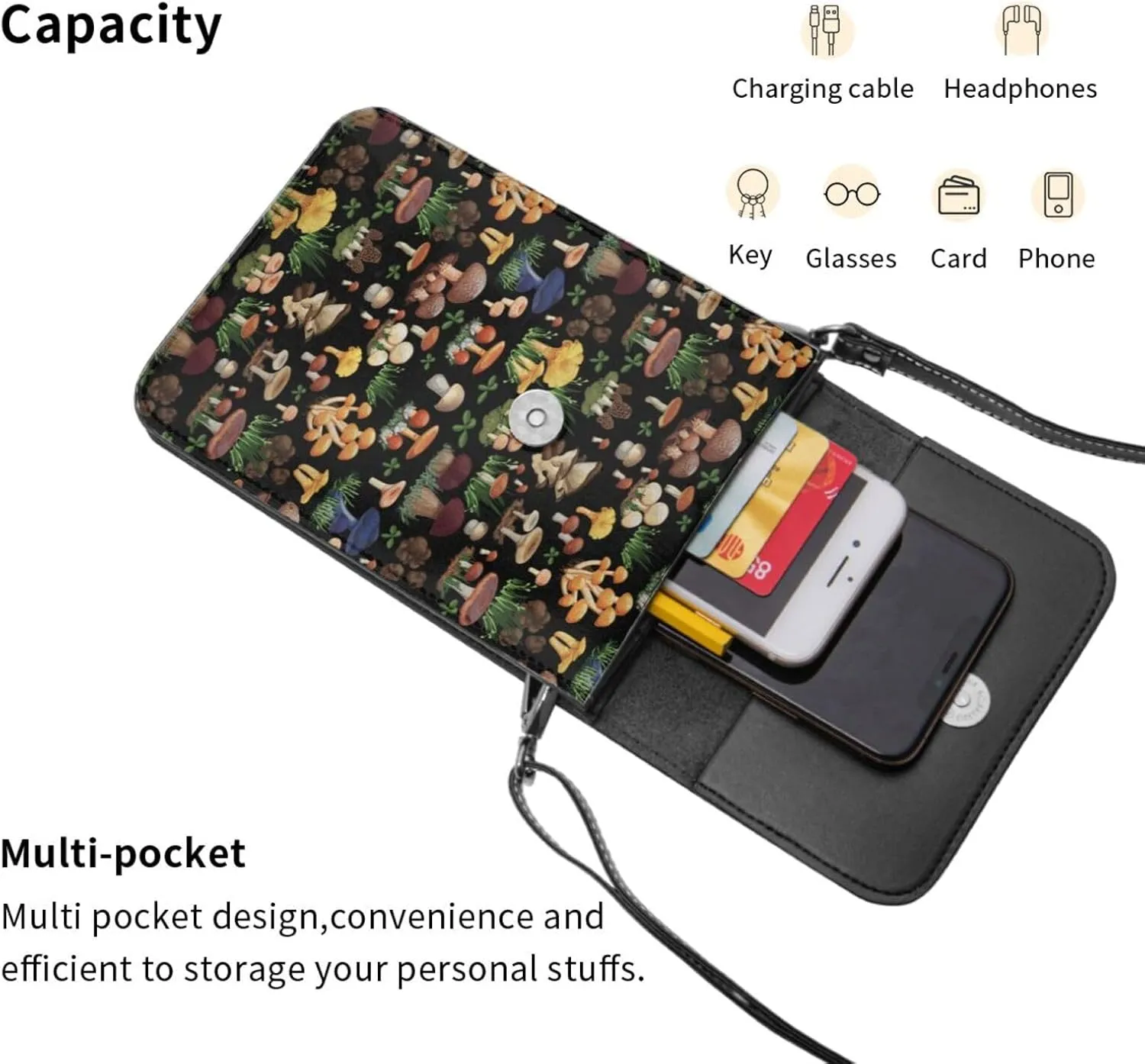 Sunflower Cow American Flag Cell Phone Purse Small Crossbody Bags For Women Men Wallet Purses With Adjustable Strap
