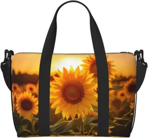 Sunflowers Sunlight print Crossbody Shoulder Bag Large Weekender Overnight Hand Bag Shopping Work Handbag