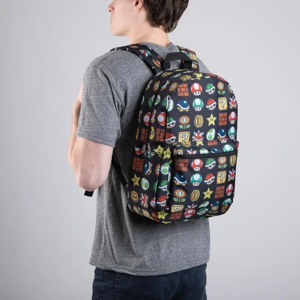 Super Mario All Over Print Sublimated Backpack