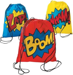 Superhero Drawstring Backpacks