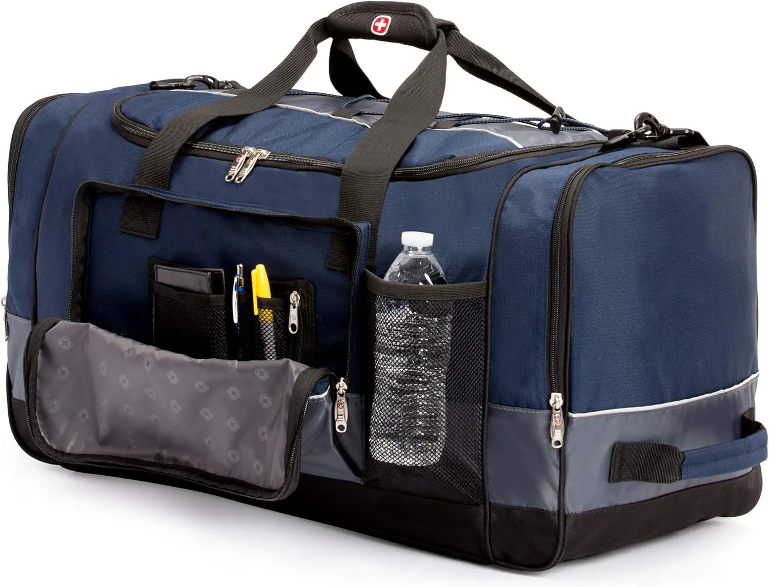 SwissGear Apex Duffle Bag for Travel and Gym with Bungee-Cord System