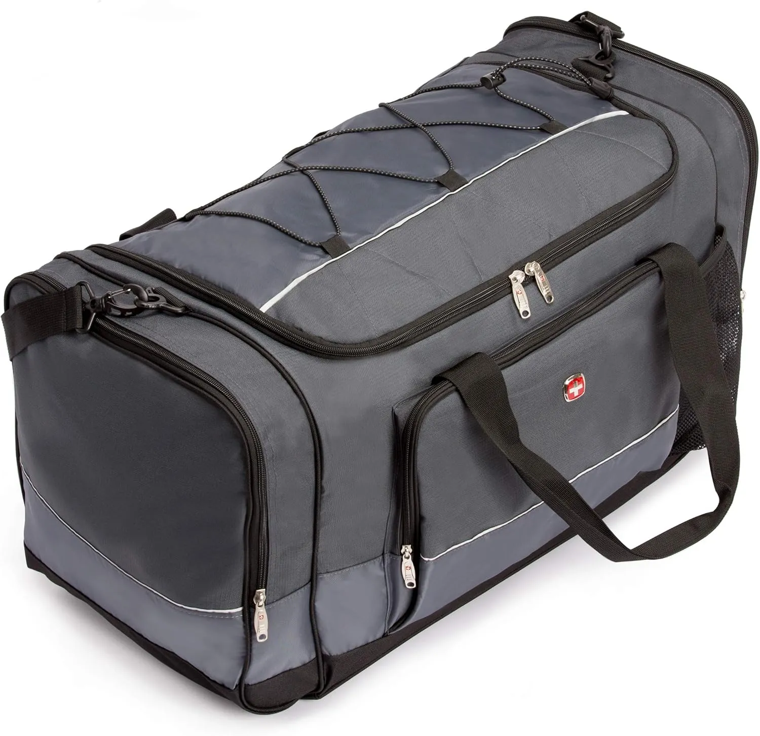 SwissGear Apex Duffle Bag for Travel and Gym with Bungee-Cord System