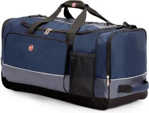 SwissGear Apex Duffle Bag for Travel and Gym with Bungee-Cord System