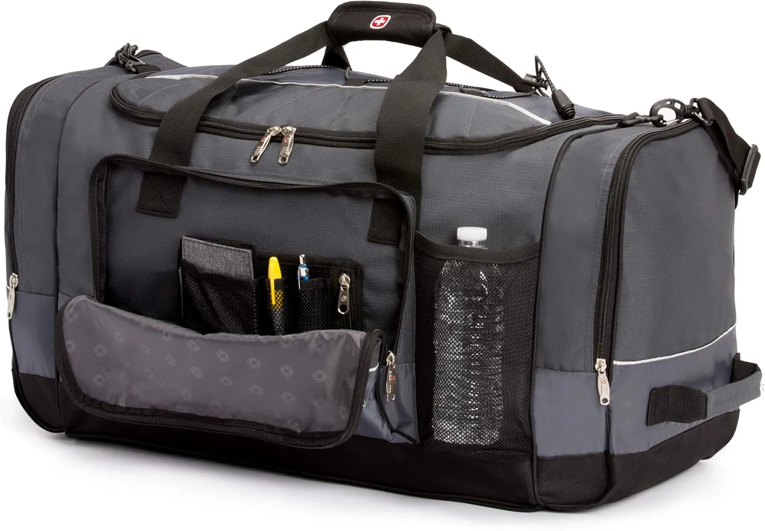 SwissGear Apex Duffle Bag for Travel and Gym with Bungee-Cord System