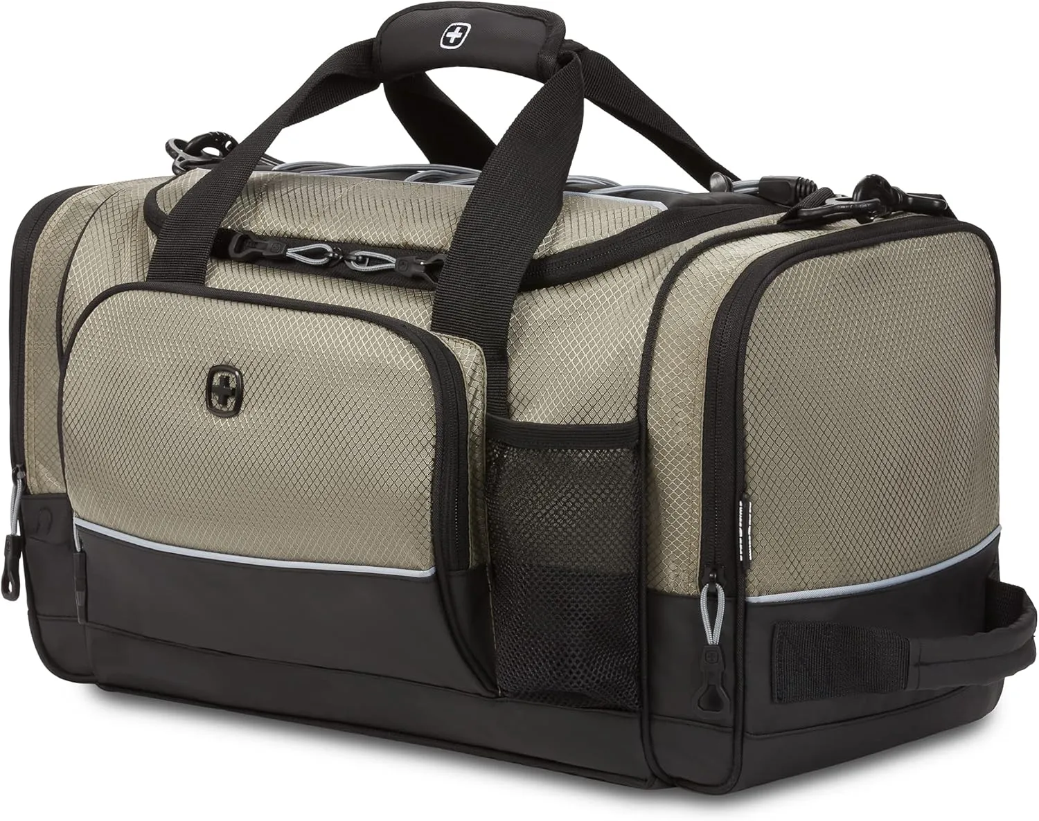 SwissGear Apex Duffle Bag for Travel and Gym with Bungee-Cord System