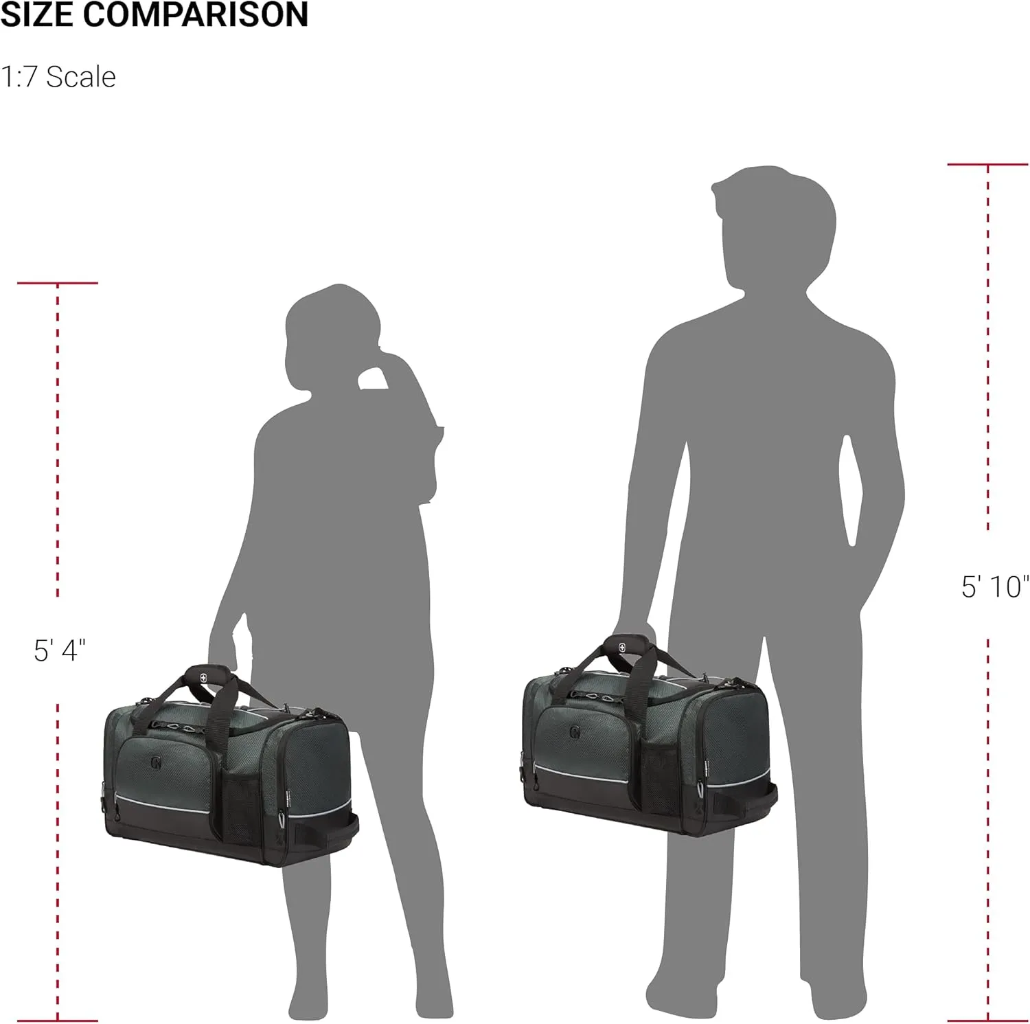 SwissGear Apex Duffle Bag for Travel and Gym with Bungee-Cord System