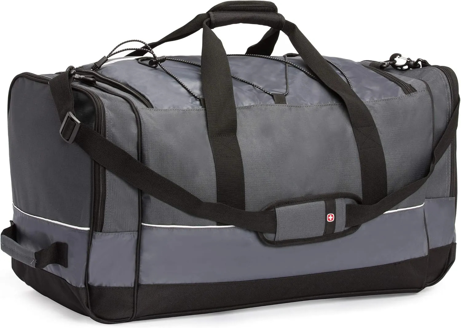 SwissGear Apex Duffle Bag for Travel and Gym with Bungee-Cord System