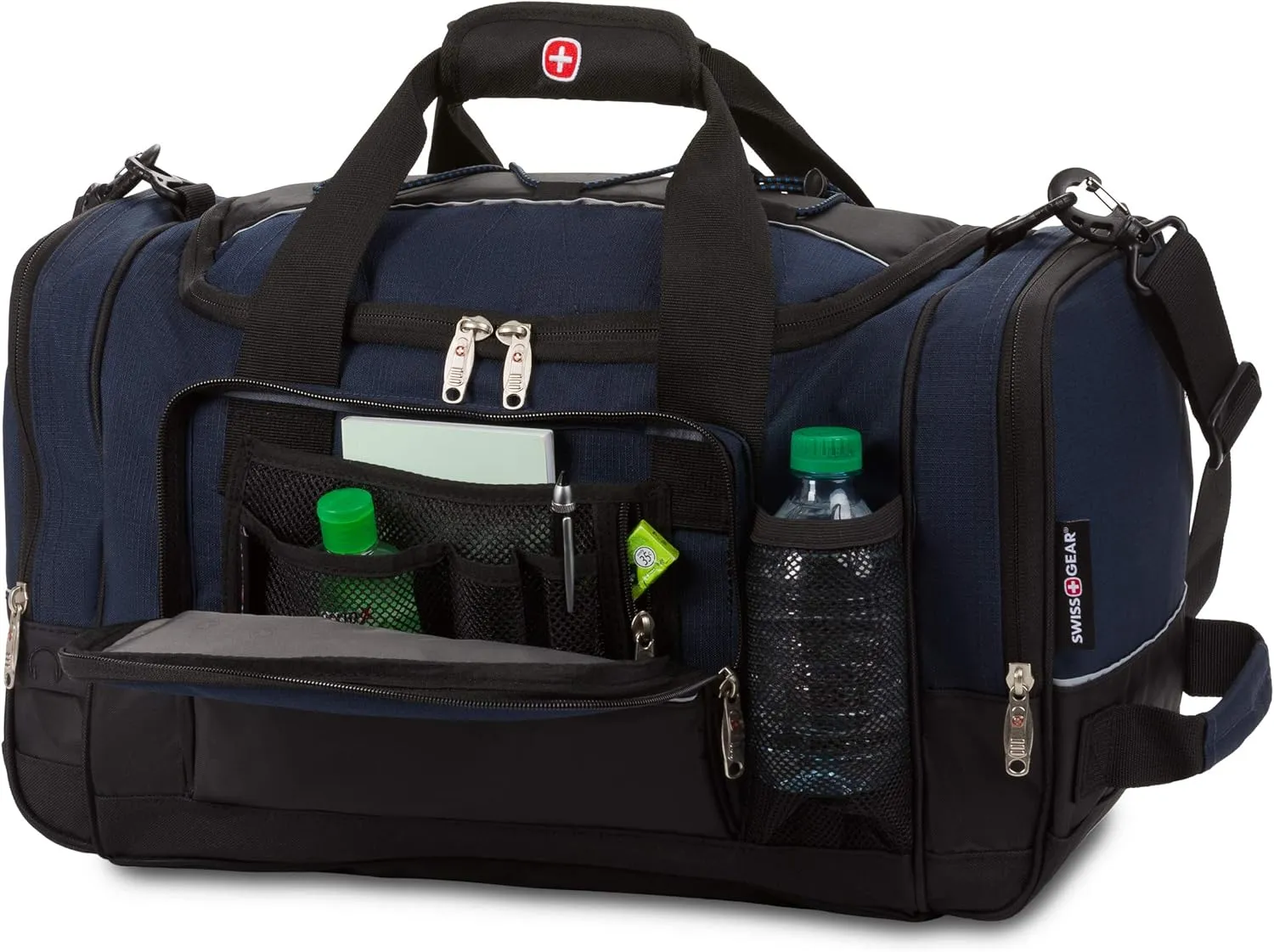 SwissGear Apex Duffle Bag for Travel and Gym with Bungee-Cord System
