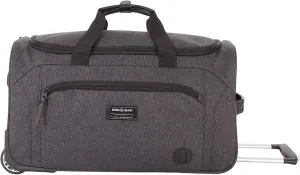 SwissGear Duffel Bag, Carry-On Travel Luggage, Heather Grey, 19" Rolling