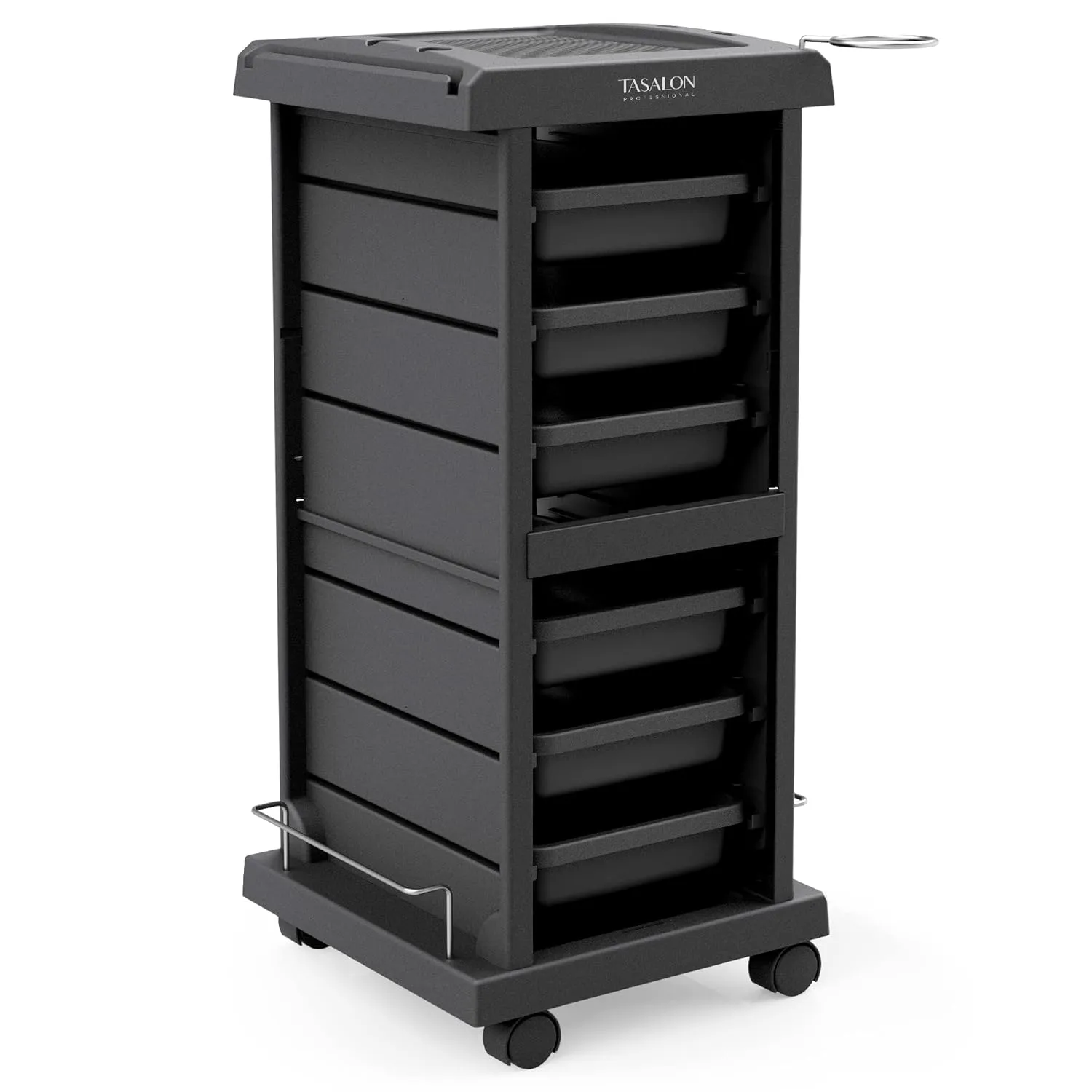 TASALON Salon Trolley - Space Saving Rolling Cart for Extra Storage - 6-Tray Multipurpose Salon Cart - Tattoo Tray