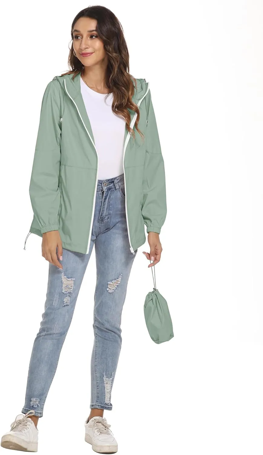 TCOT Womens Rain Jackets Waterproof Windbreaker Jackets lightweight Portable Rain Coat