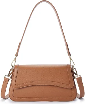 Telena Shoulder Bag for Women Vegan Leather Women's Shoulder Purses Handbags with 2 Removable Strap Crossbody Bag Purses