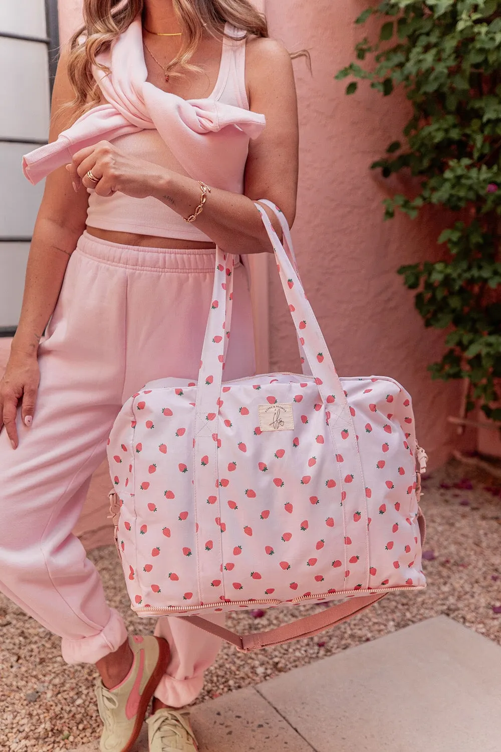 The Pack Up Duffle Mini Strawberry Print