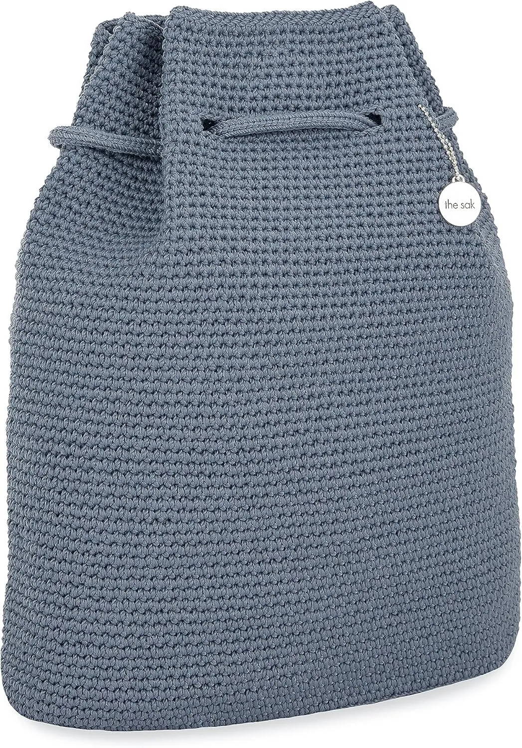 The Sak Large Dylan Backpack in Crochet, Adjustable Backstrap, Maritime