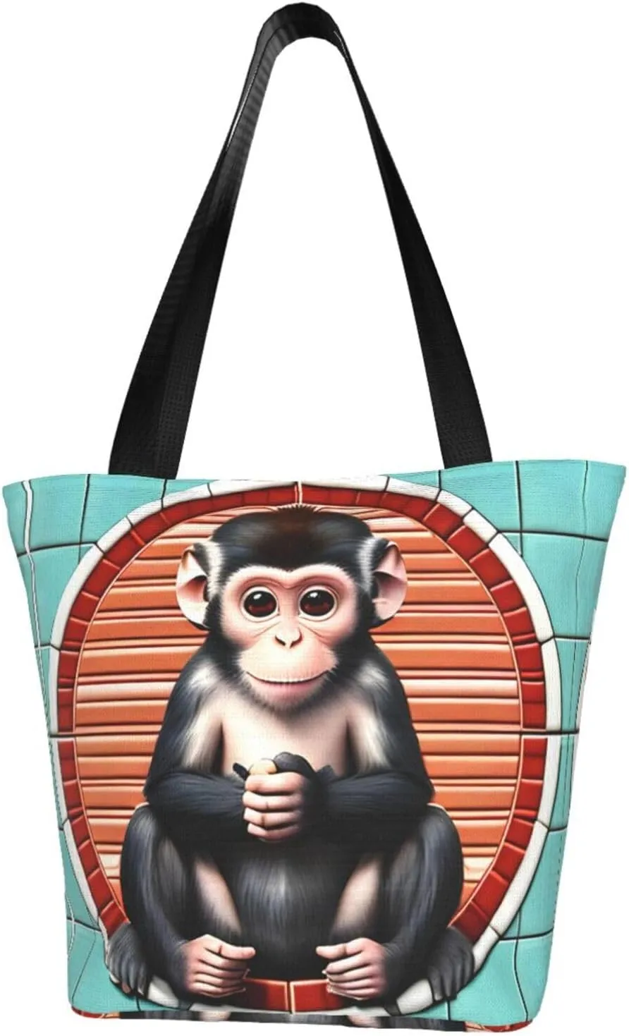 The silent monkey Women's fashion shoulder bag, shopping handbag, suitable for weekend travel shopping shoulder bag messenger bag