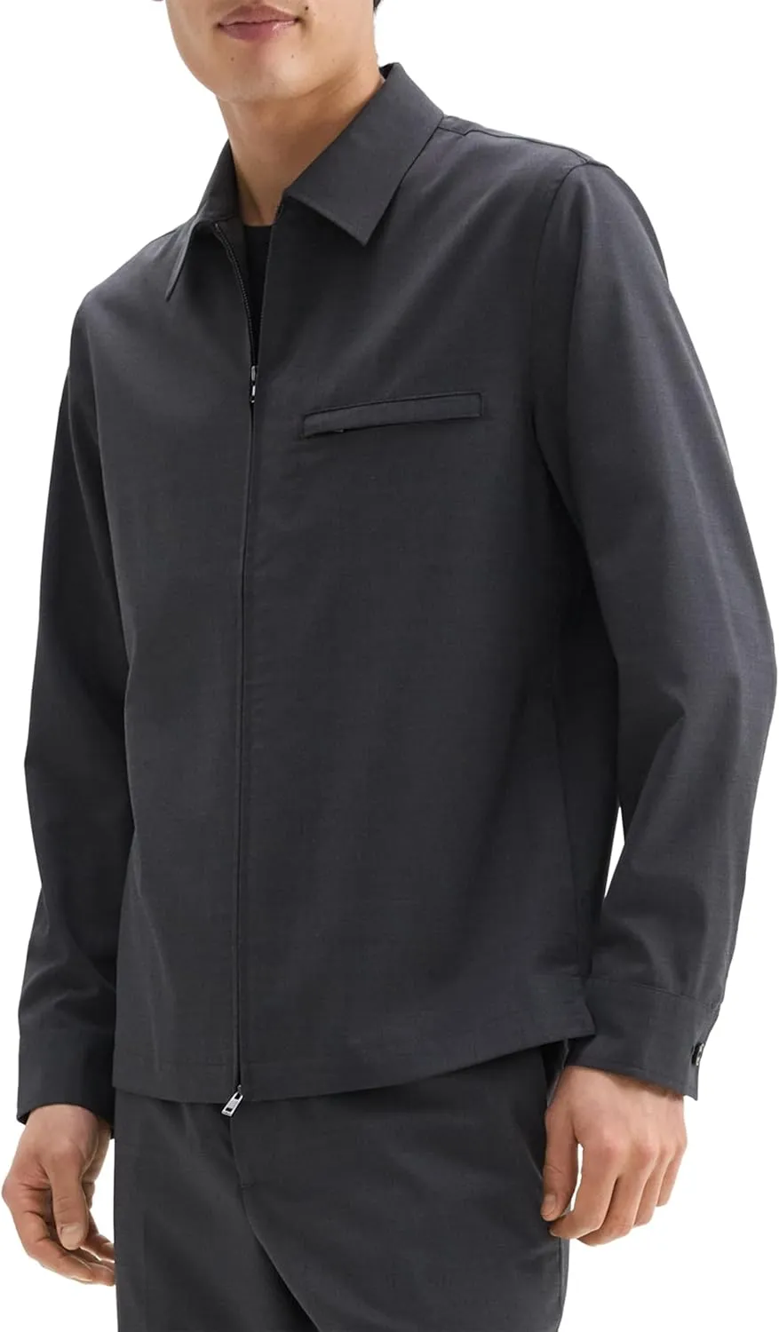 Theory Men's Overshirt Travel Jacket in Motion Wool