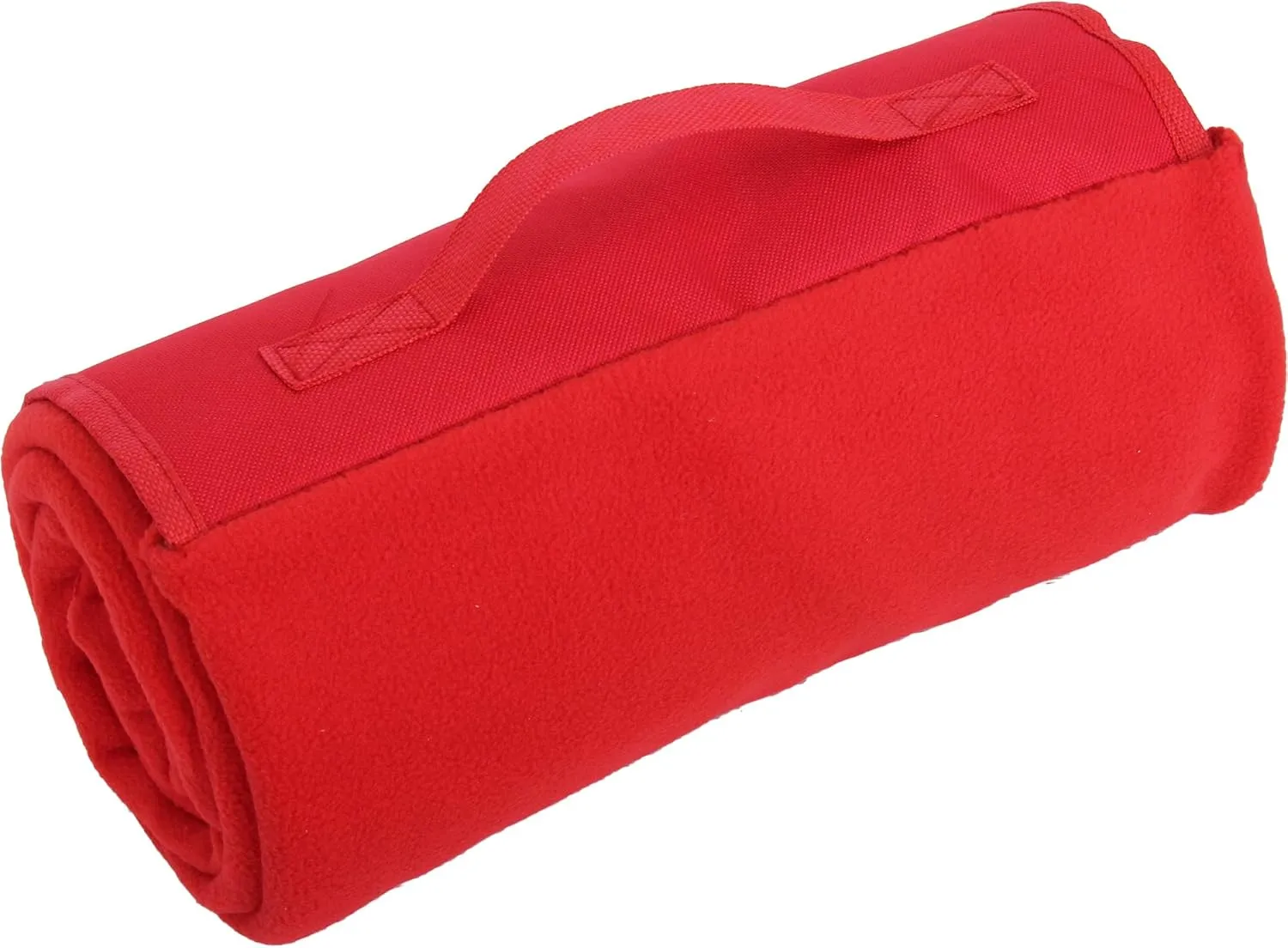 Threadart Portable Sports Stadium Blanket with Carrying Strap | Packable for Travel | Soft Fleece Fabric | 58in x 48in - Red - 5 Colors Available