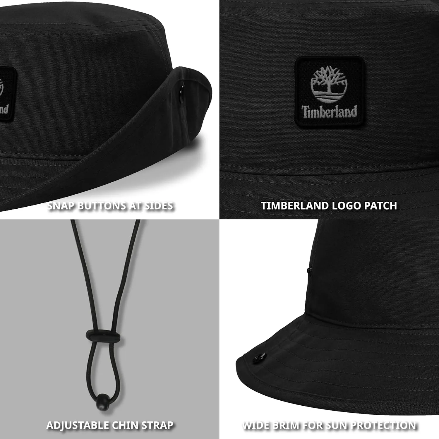 Timberland Floppy Bucket Hat for Men, Packable Sun Hat with Adjustable Chin Cord, Lightweight and Breathable Sun Protection