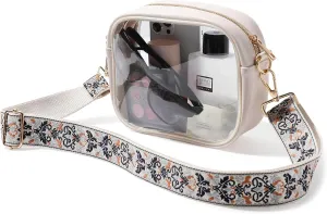 TOBVZOO Clear Bag Stadium Approved, Crossbody Transparent Bag for Concerts Sports Events, Purses for Men & Women