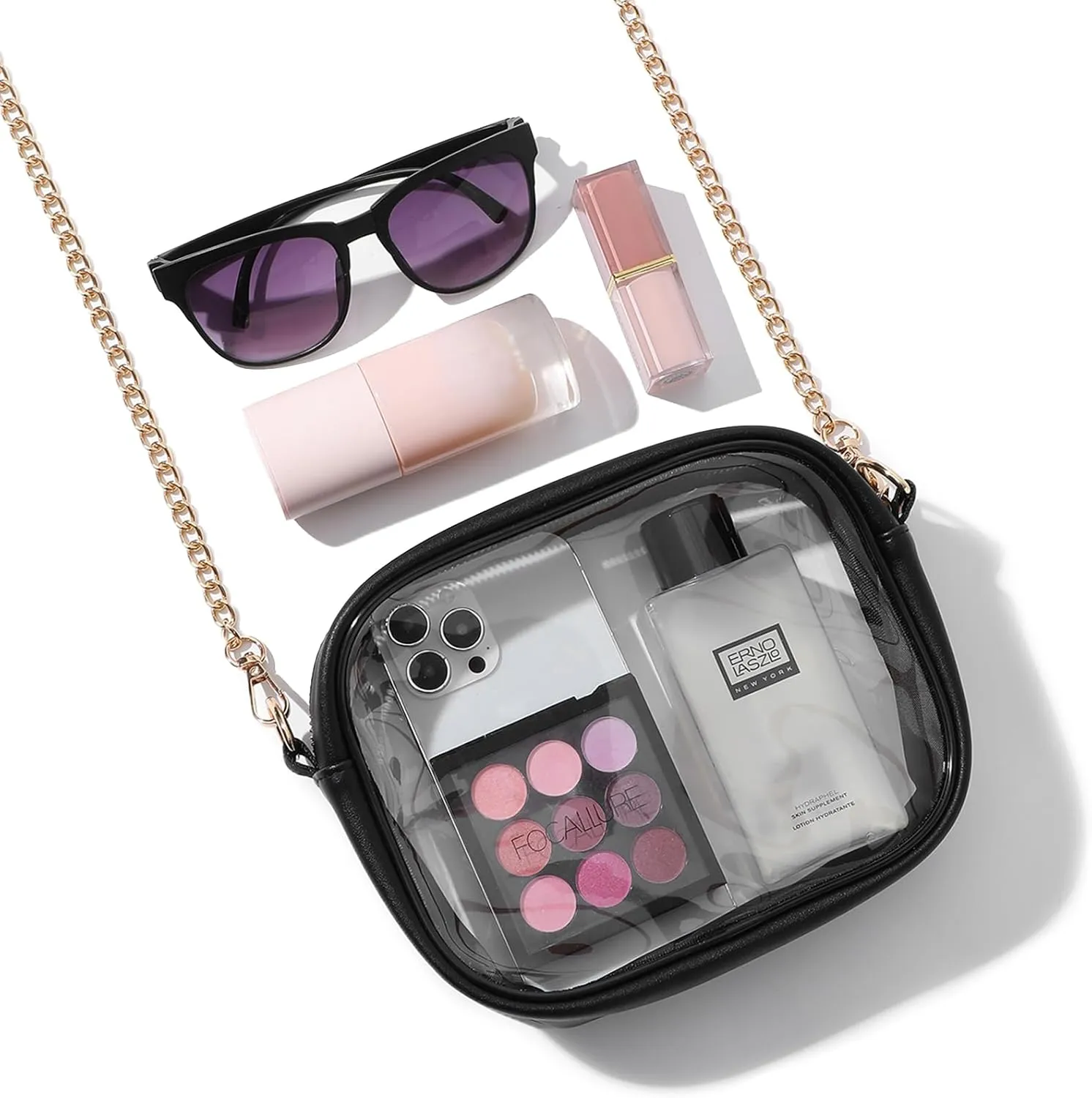 TOBVZOO Clear Bag Stadium Approved, Crossbody Transparent Bag for Concerts Sports Events, Purses for Men & Women