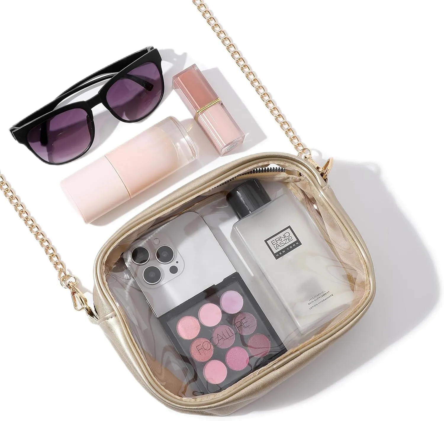 TOBVZOO Clear Bag Stadium Approved, Crossbody Transparent Bag for Concerts Sports Events, Purses for Men & Women
