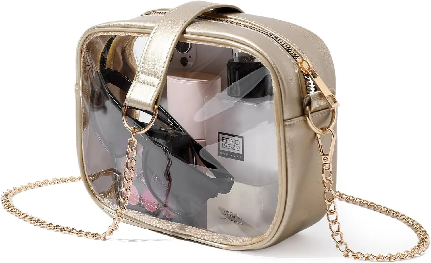 TOBVZOO Clear Bag Stadium Approved, Crossbody Transparent Bag for Concerts Sports Events, Purses for Men & Women