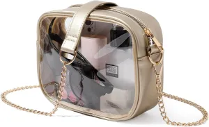 TOBVZOO Clear Bag Stadium Approved, Crossbody Transparent Bag for Concerts Sports Events, Purses for Men & Women