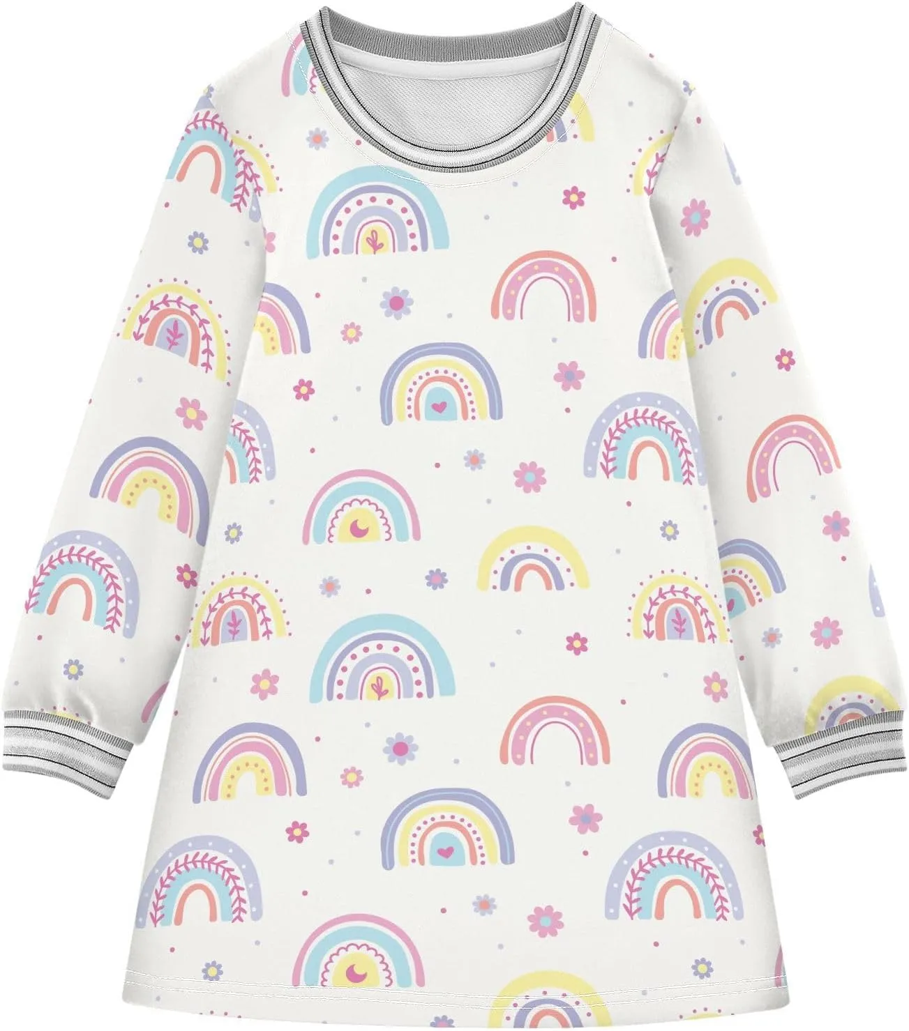 Toddler Girl Long Sleeve Dress Casual Dresses Kids Fall Winter Clothe 2-8 Years