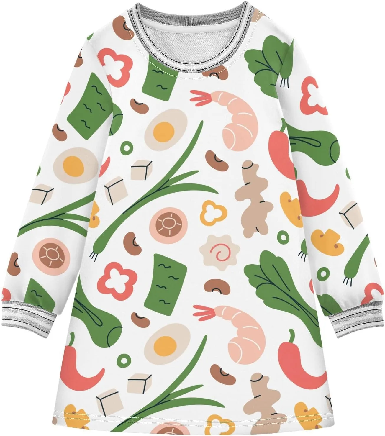 Toddler Girl Long Sleeve Dress Casual Dresses Kids Fall Winter Clothe 2-8 Years