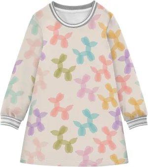 Toddler Girl Long Sleeve Dress Casual Dresses Kids Fall Winter Clothe 2-8 Years