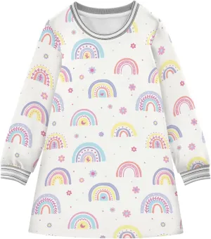 Toddler Girl Long Sleeve Dress Casual Dresses Kids Fall Winter Clothe 2-8 Years