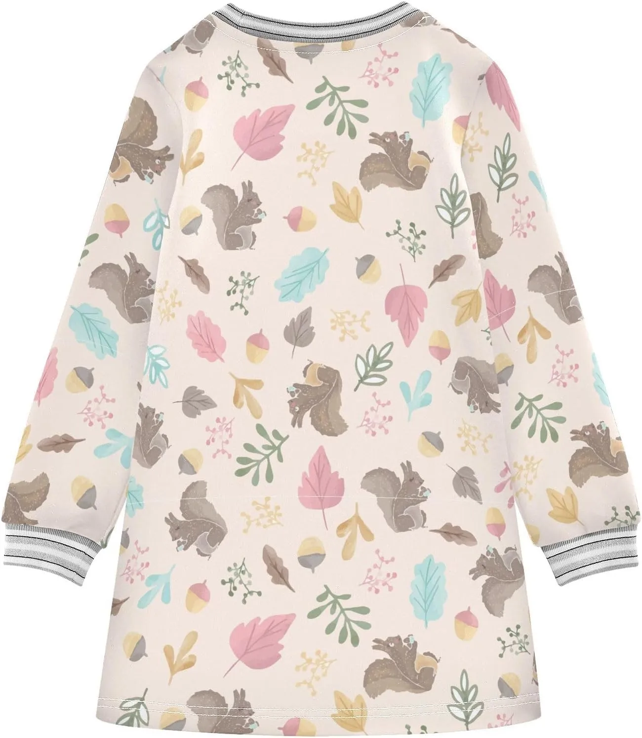 Toddler Girl Long Sleeve Dress Casual Dresses Kids Fall Winter Clothe 2-8 Years