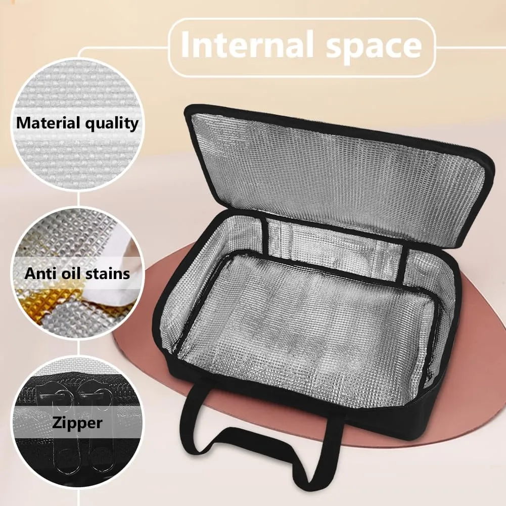 TODIYADDU Axolotl Coral Casserole Carrier for Women Novelty Food Warmer Container with Carrying Strap Trendy Food Carrying Bag for Picnic Potluck Party Portable Lasagna Holder Lunch Bag Nice Gifts