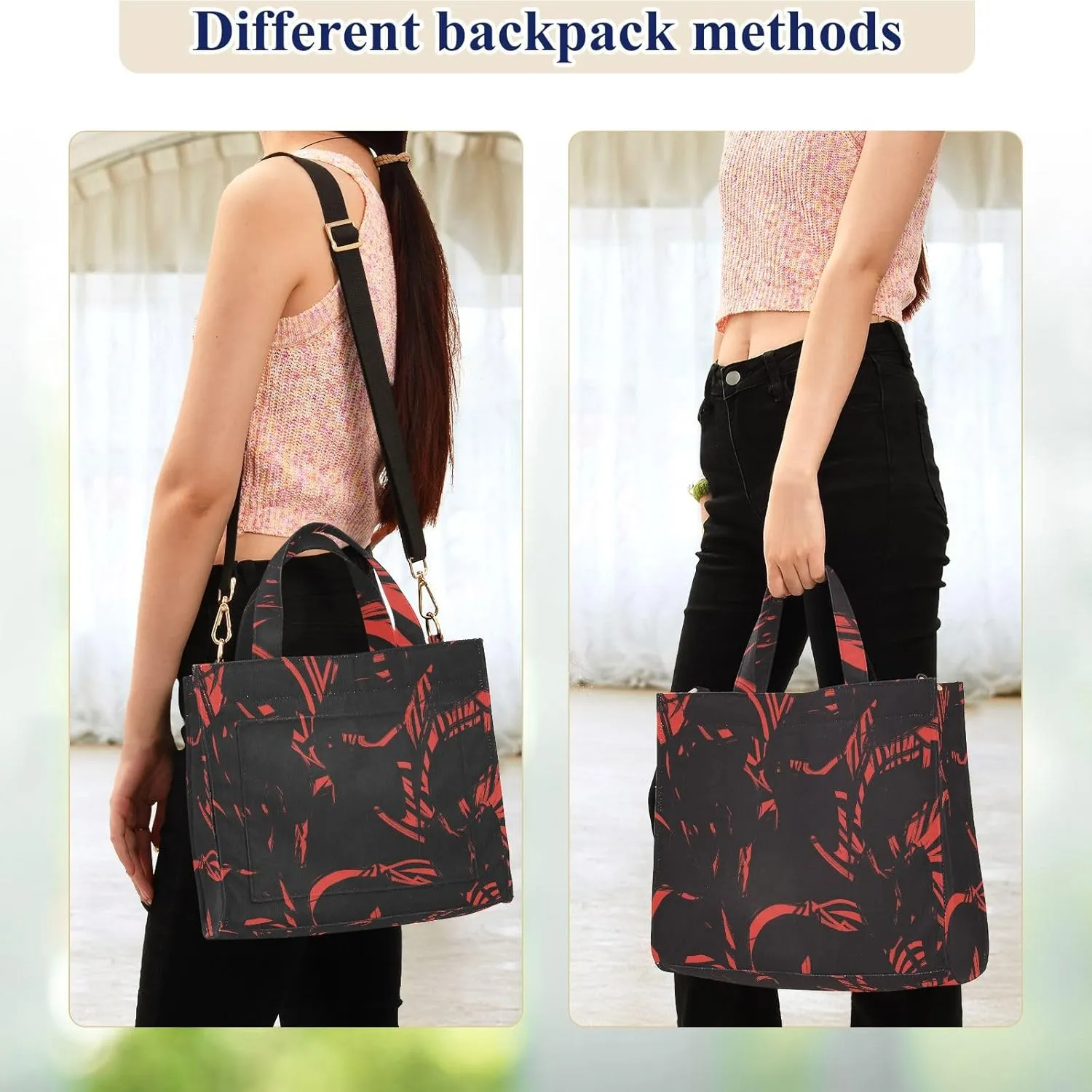 Tote Bag Aesthetic Tote Bag for Women Girl Corduroy Purse for Work Tote Handbag Crossbody Bag Checkered Plaid