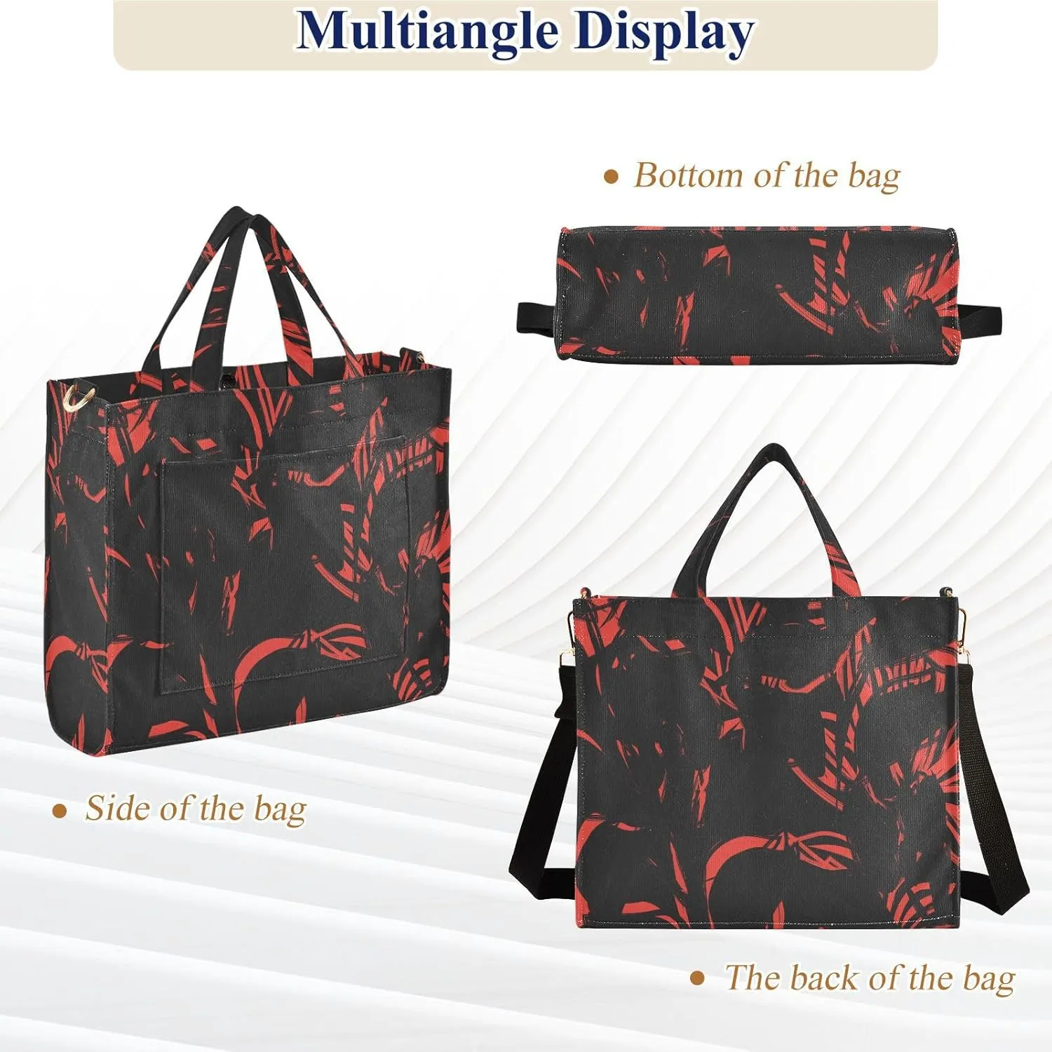 Tote Bag Aesthetic Tote Bag for Women Girl Corduroy Purse for Work Tote Handbag Crossbody Bag Checkered Plaid
