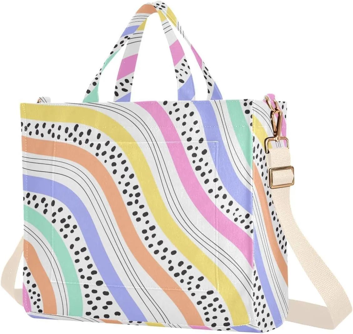 Tote Bag Aesthetic Tote Bag for Women Girl Corduroy Purse for Work Tote Handbag Crossbody Bag Checkered Plaid
