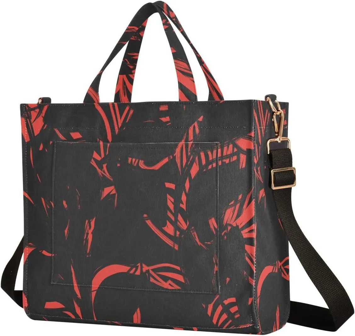 Tote Bag Aesthetic Tote Bag for Women Girl Corduroy Purse for Work Tote Handbag Crossbody Bag Checkered Plaid
