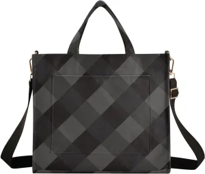 Tote Bag Aesthetic Tote Bag for Women Girl Corduroy Purse for Work Tote Handbag Crossbody Bag Checkered Plaid