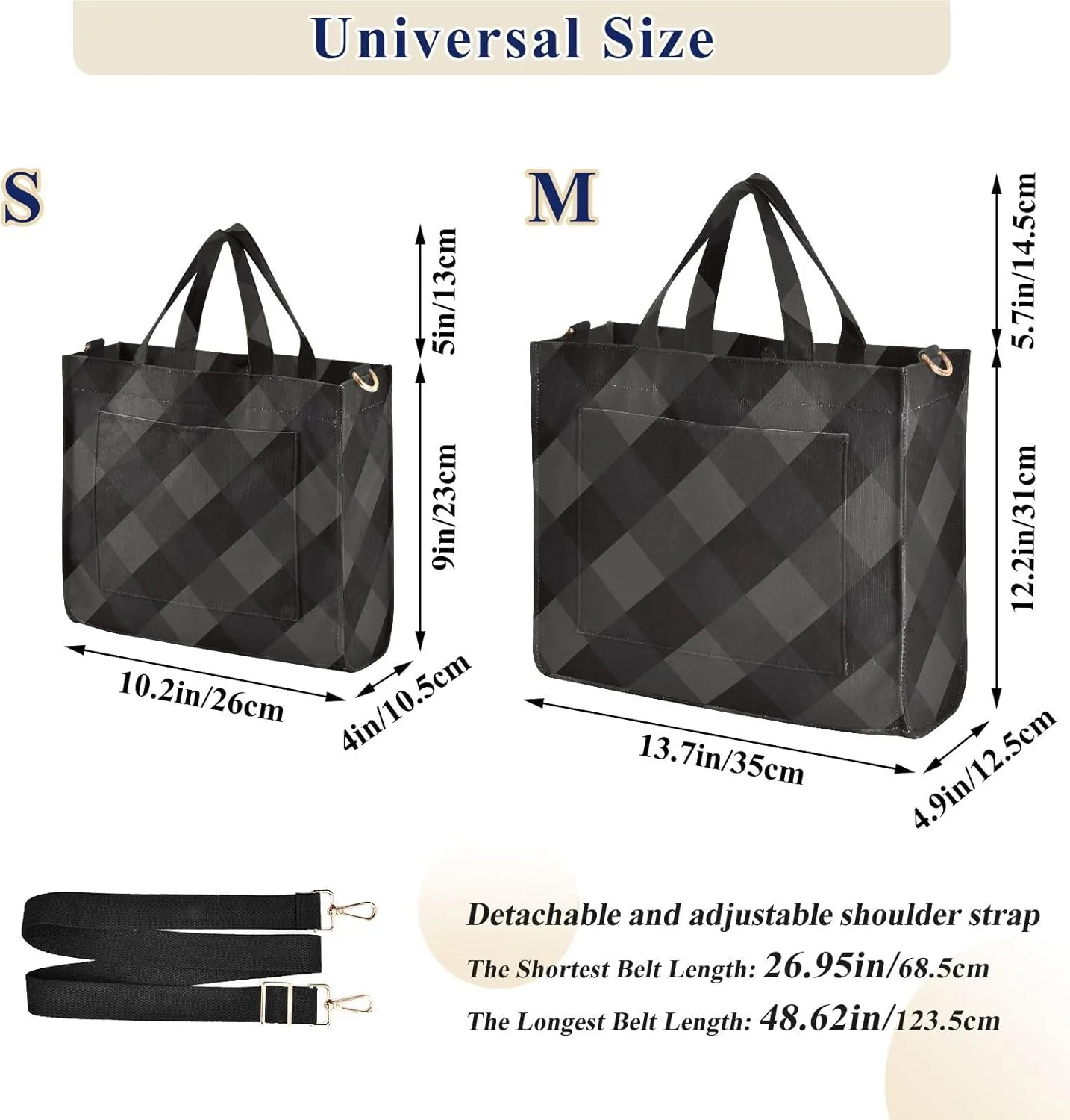 Tote Bag Aesthetic Tote Bag for Women Girl Corduroy Purse for Work Tote Handbag Crossbody Bag Checkered Plaid