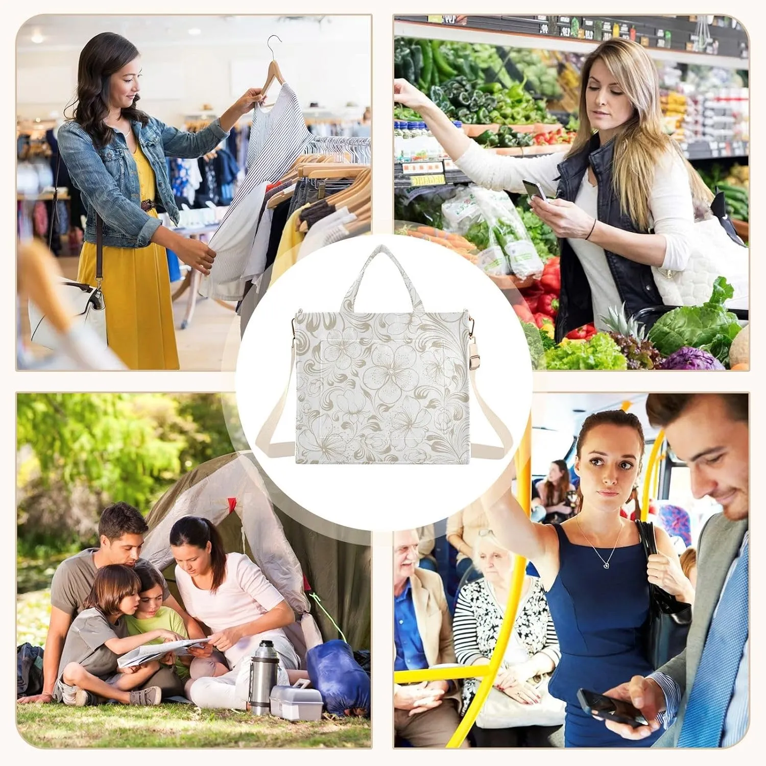Tote Bag Aesthetic Tote Bag for Women Girl Corduroy Purse for Work Tote Handbag Crossbody Bag Checkered Plaid