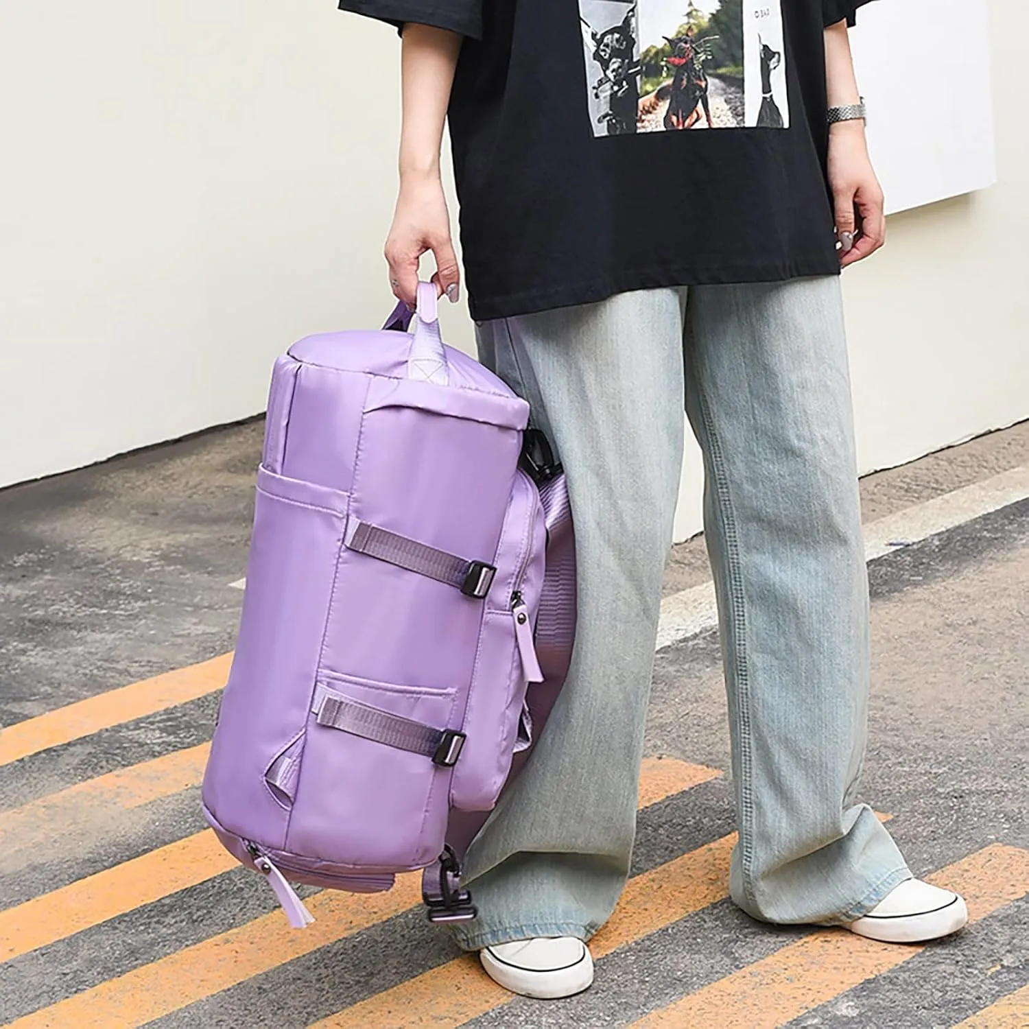 Tote Bag For Women Light Foldable Unisex Sport Backpack Handbags Day pack Weekend Travel Fitness Duffle Bag Overnight Bags T