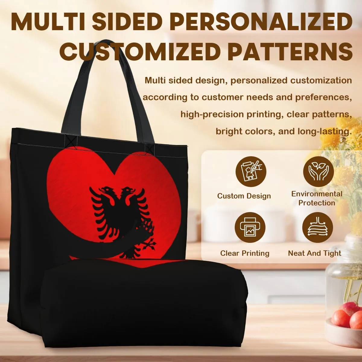 Tote Bag for Women Men Large Reusable Beach Shoulder Bags With Zipper for Gym Shopping Travel Gifts Yoga