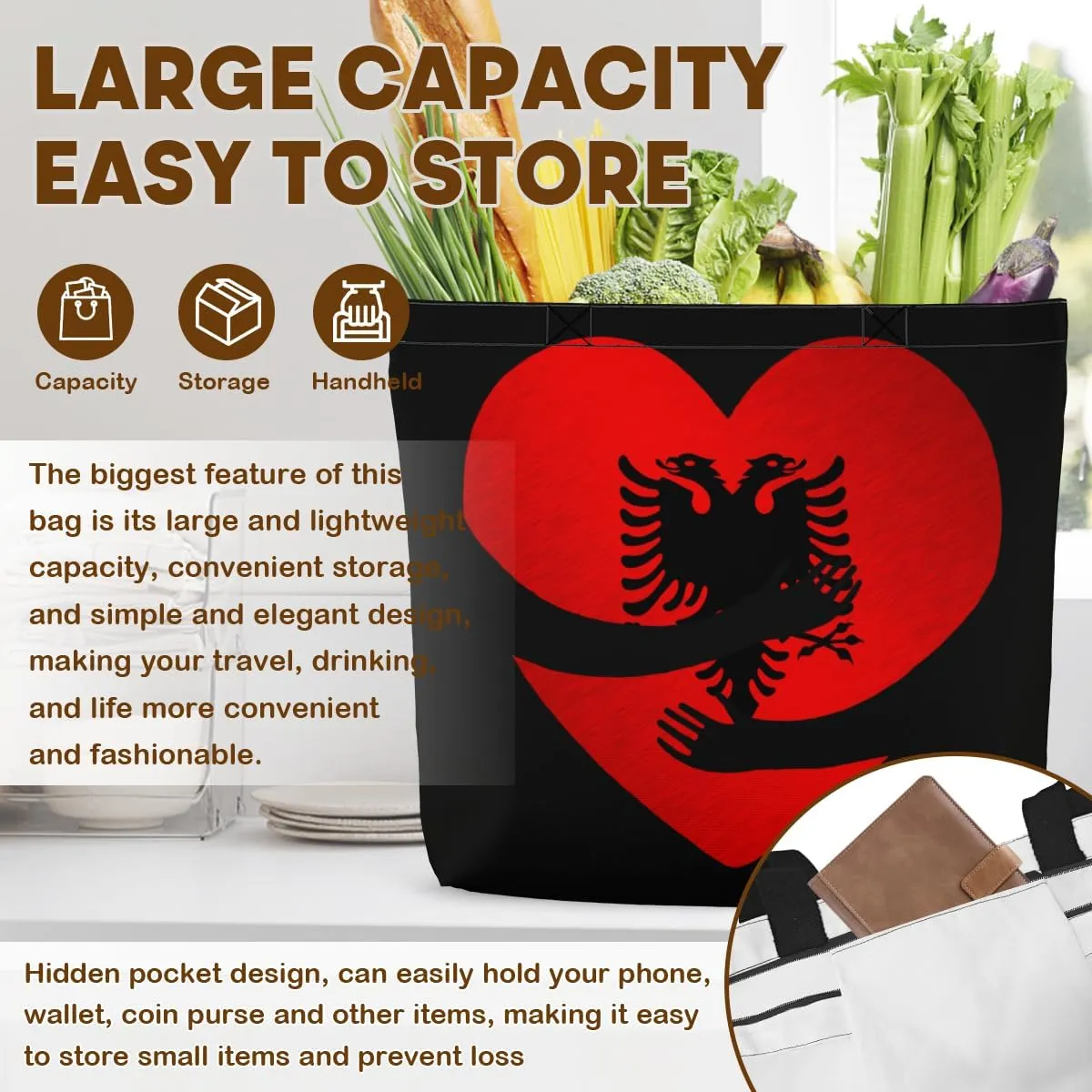 Tote Bag for Women Men Large Reusable Beach Shoulder Bags With Zipper for Gym Shopping Travel Gifts Yoga