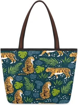 Tote Bag for Women with Zipper Large Capacity Top Handle Casual Shoulder Bag Handbag Reusable Shopping