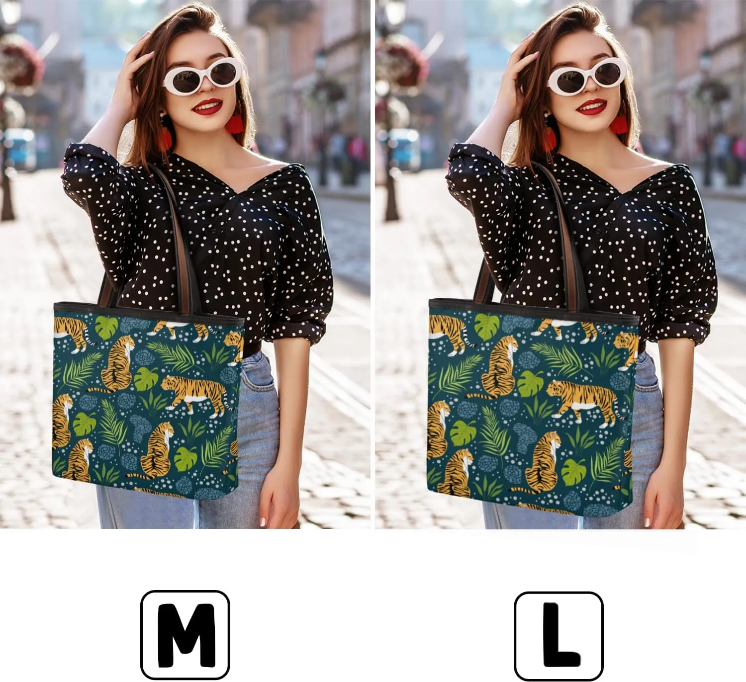 Tote Bag for Women with Zipper Large Capacity Top Handle Casual Shoulder Bag Handbag Reusable Shopping
