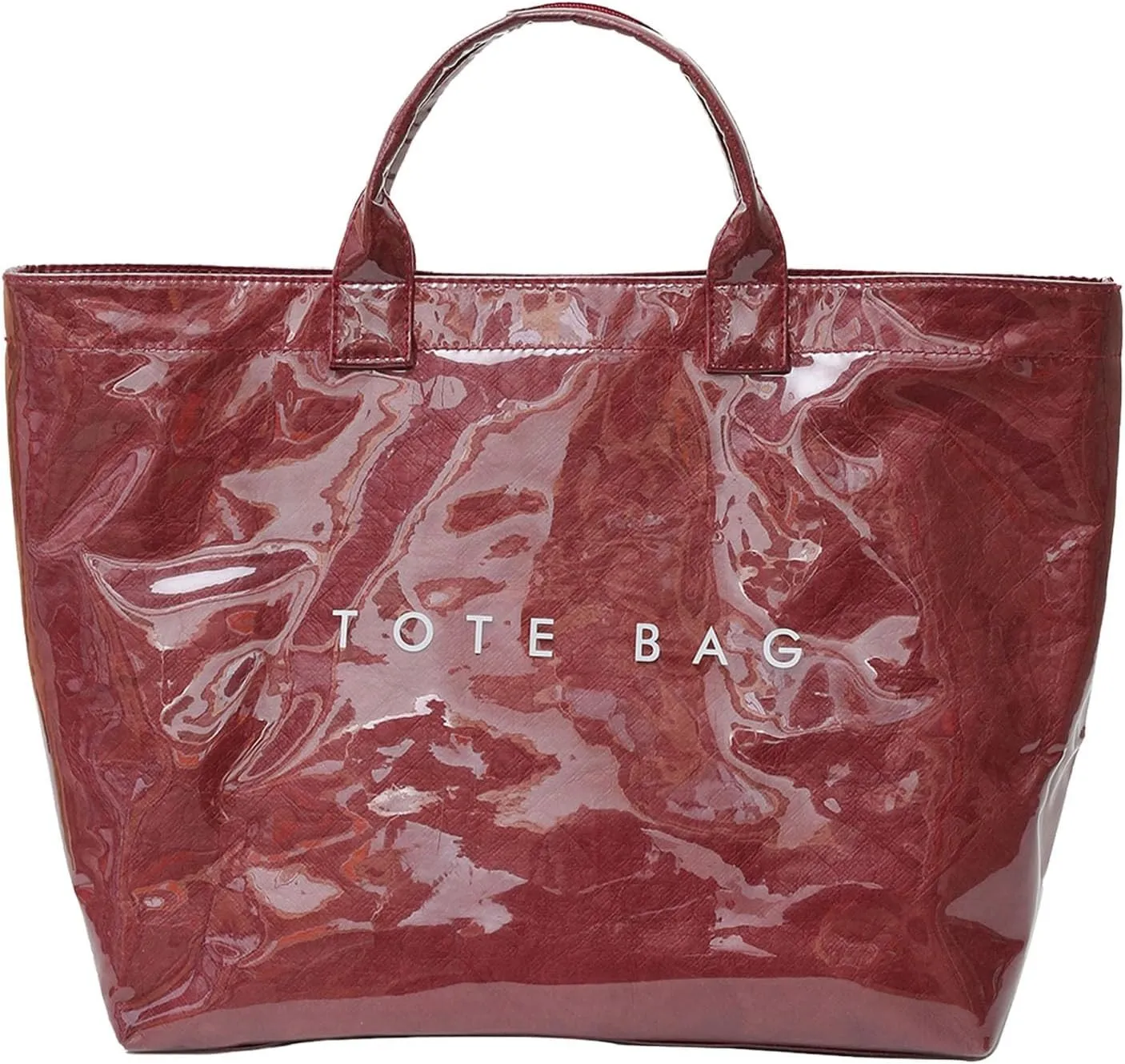 Tote Bags Retro Letter Casual Hundred Handbag Minimalist Transparent Simple Large Capacity Bags Female Womens Tote Bag