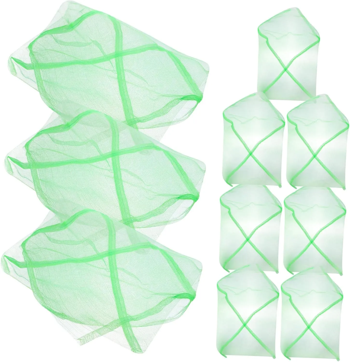 Toyvian 3sets 10pcs Drawstring Crab Net Bags Durable Fishing Storage Nets for Outdoor Use Portable Mesh Storage for Crabs and Seafood Easy to Clean and Operate 10pcs*3