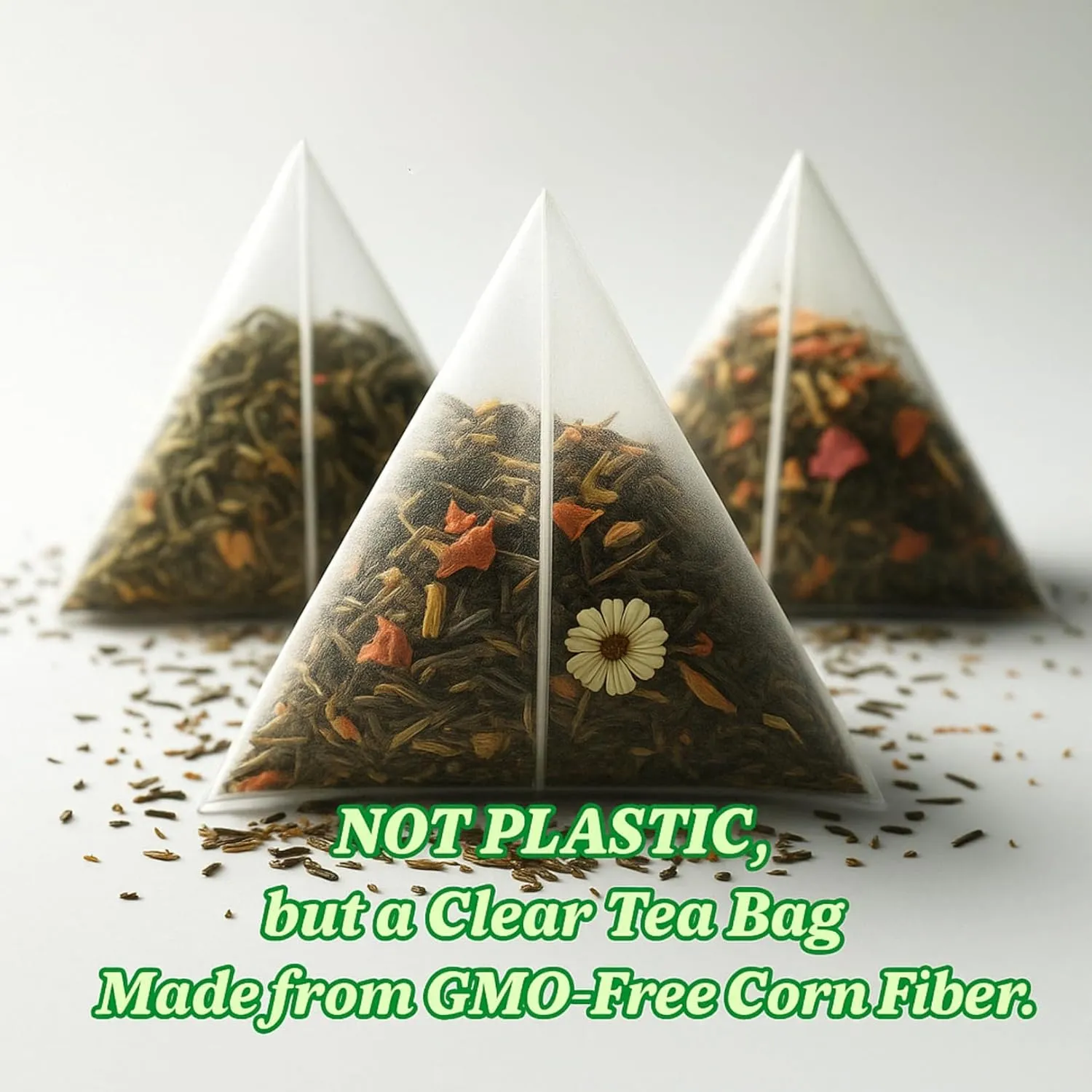 Tozzy Organic Matcha Green Tea - 100 Count | Pyramid Tea Bags (Plant-Based & Eco-conscious) | Ceremonial Matcha   Whole Leaf Sencha | Pure Ingredients